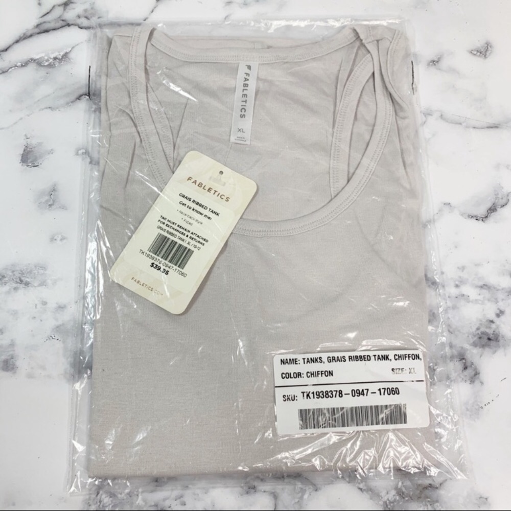 FABLETICS Grais Ribbed Tank Top Racerback 0019 - Picture 3 of 6